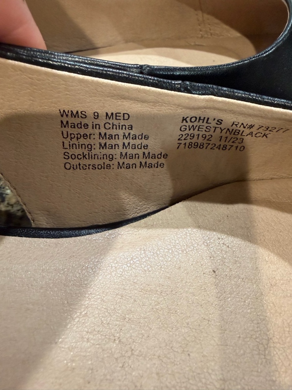 Kohl's SONOMA Black Leather Slingback Mules - Picture 3 of 5